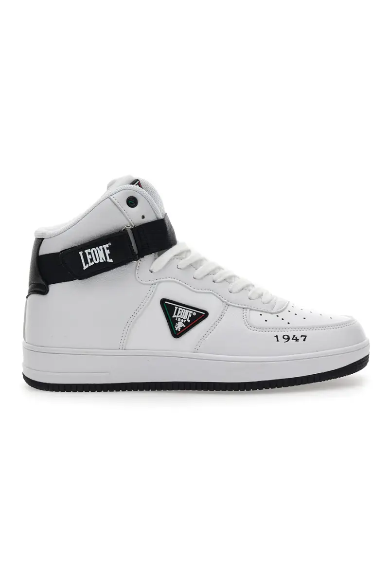 Sneakers Mid-Cut Bianche e Nere Leone 47 [BIANCO]