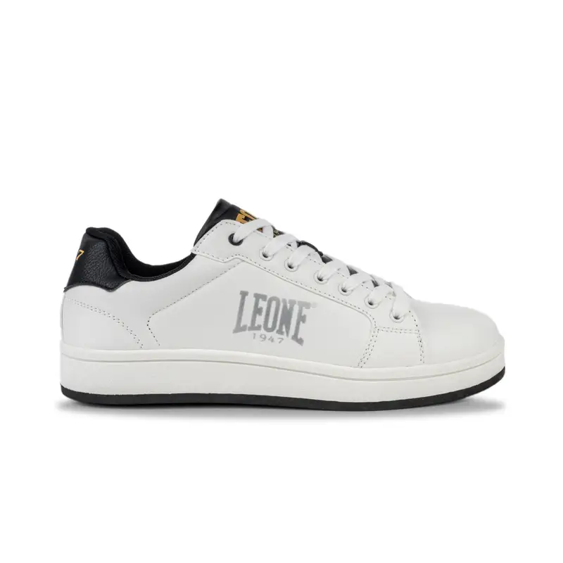Sneakers tennis bianche da uomo con logo