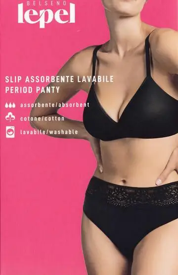 Slip assorbente LAVABILE in cotone elasticizzato Lepel Belseno 2790