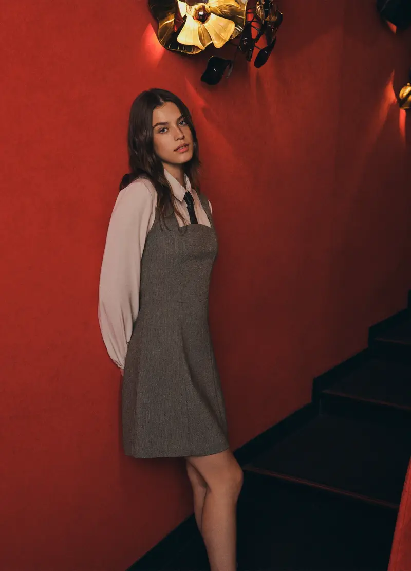 Abito Salopette Marrone Slim Fit, Donna, Marrone