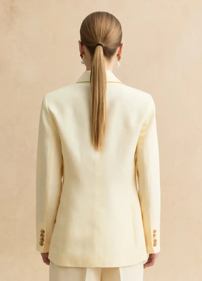 LES COPAINS Blazer Donna Beige 4154120 miniatura 3