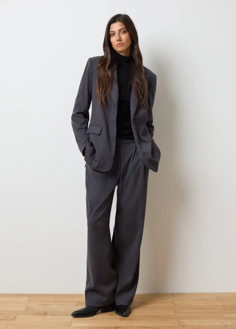 LES COPAINS Blazer Donna Grigio 4133502 miniatura 2