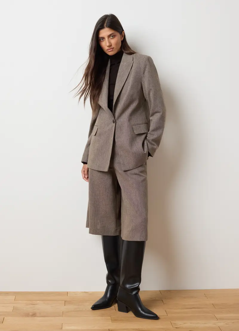 Blazer Marrone Regular Fit, Donna, Marrone miniatura 2