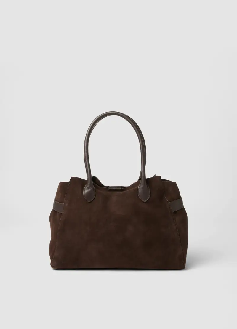 Borsa Marrone In Vera Pelle, Donna, Marrone