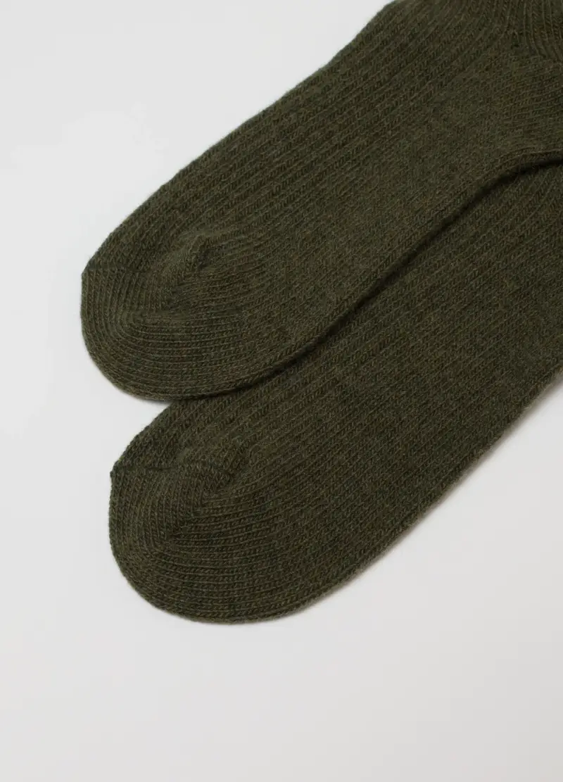 Calzini Verdi A Costine, Donna, Verde miniatura 3