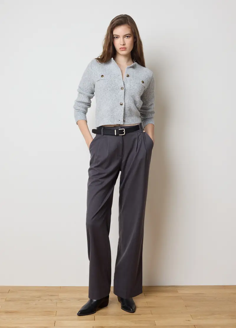 LES COPAINS Cardigan Donna Grigio 4307148 miniatura 2