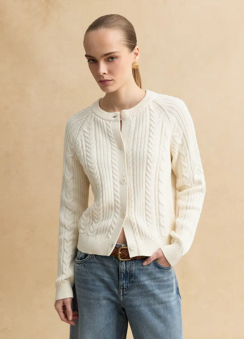 LES COPAINS Cardigan Donna Bianco 4064329 miniatura 2