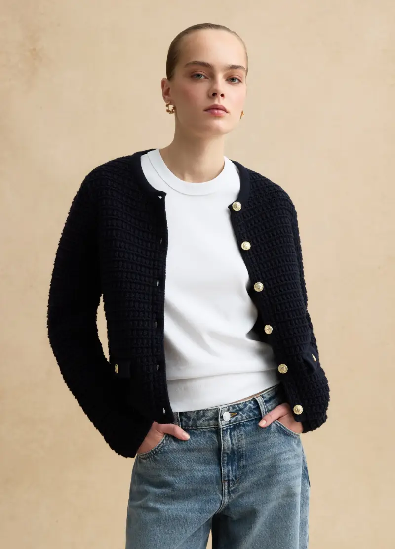 LES COPAINS Cardigan Donna Blu 4329211 miniatura 2
