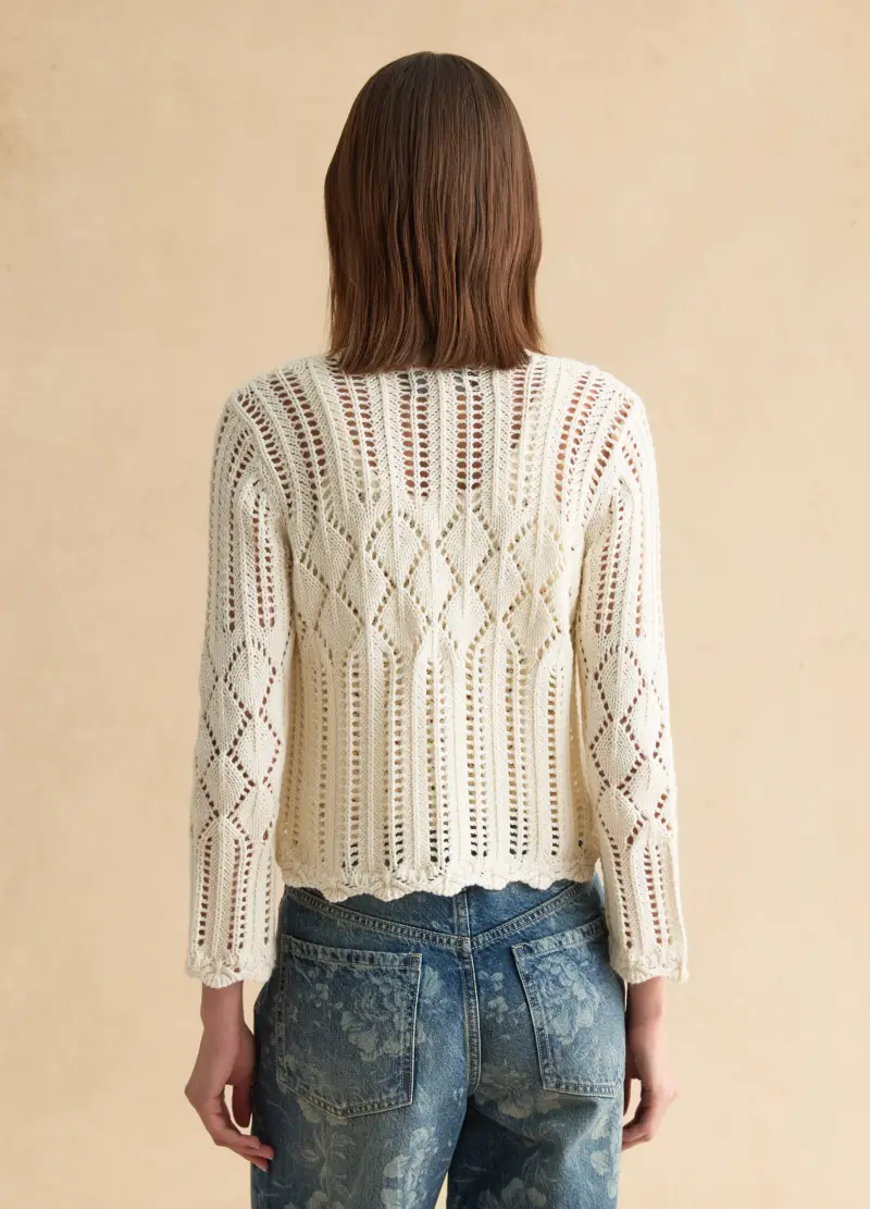 LES COPAINS Cardigan Donna Bianco 4330486 miniatura 3