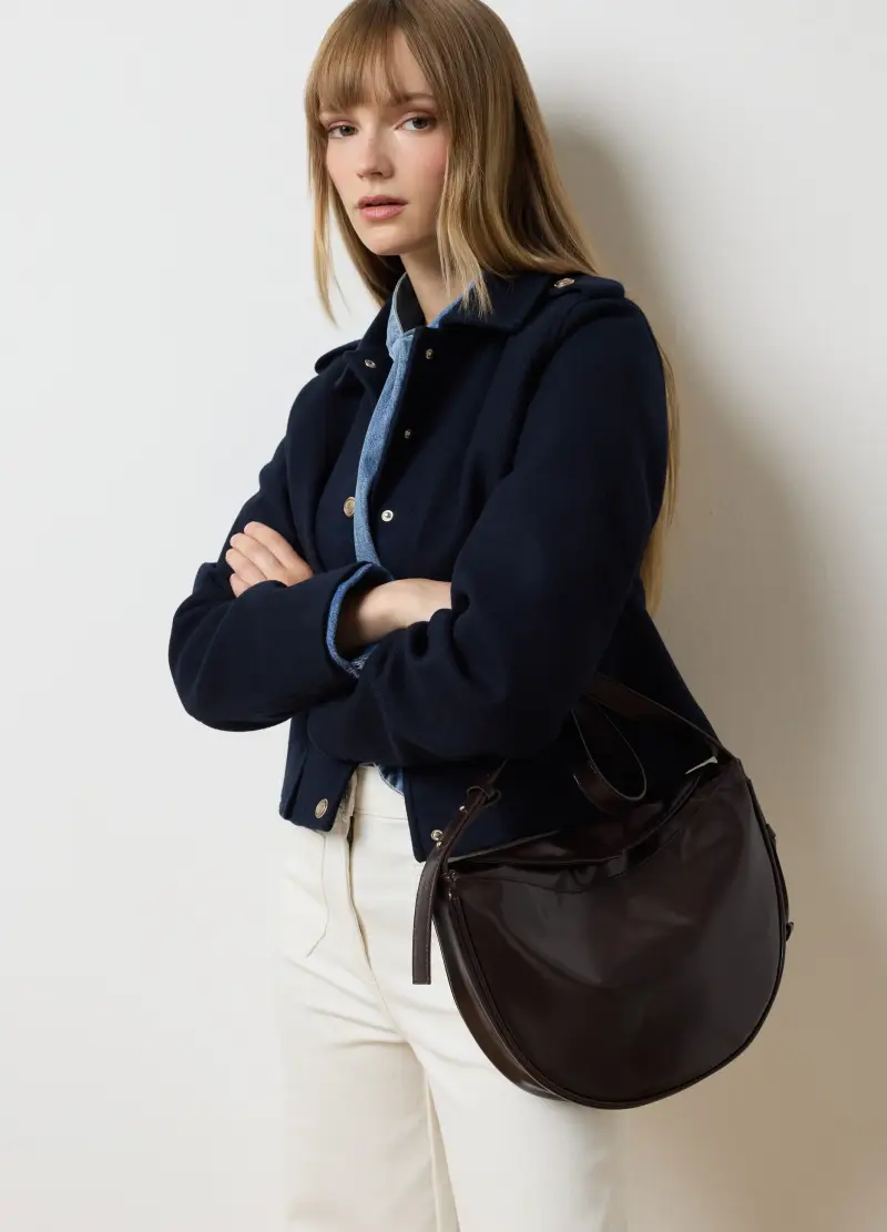 Giacca Blu Regular Fit Con Chiusura A Bottoni, Donna, Blu