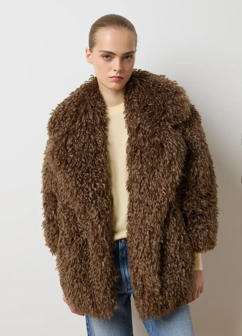 Giacca Marrone Morbida Regular Fit, Donna, Marrone miniatura 2