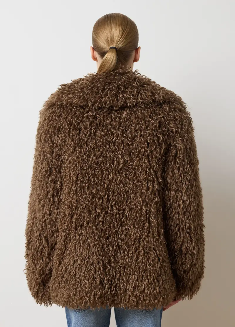 Giacca Marrone Morbida Regular Fit, Donna, Marrone miniatura 3