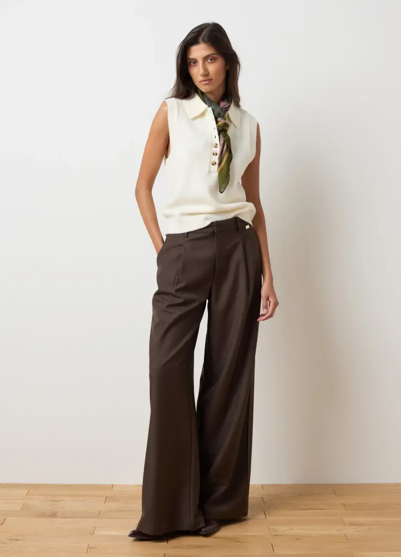 LES COPAINS Gilet Donna Beige 4328867 miniatura 2