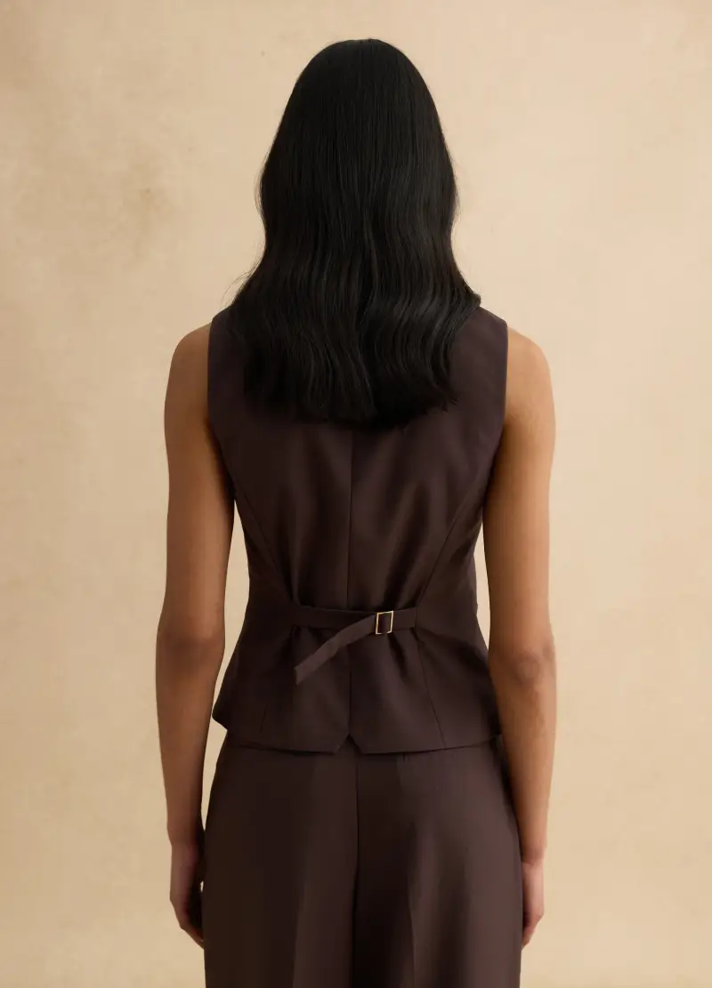 LES COPAINS Gilet Donna Marrone 4329603 miniatura 3