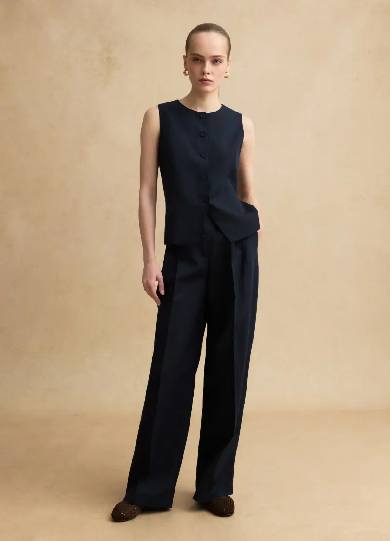 LES COPAINS Gilet Donna Blu 4154121 miniatura 2