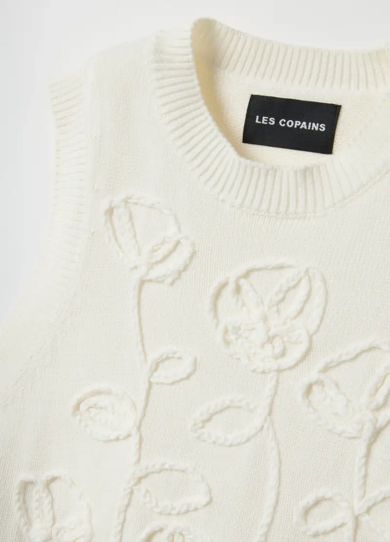 LES COPAINS Gilet Donna Bianco 4064363 miniatura 2