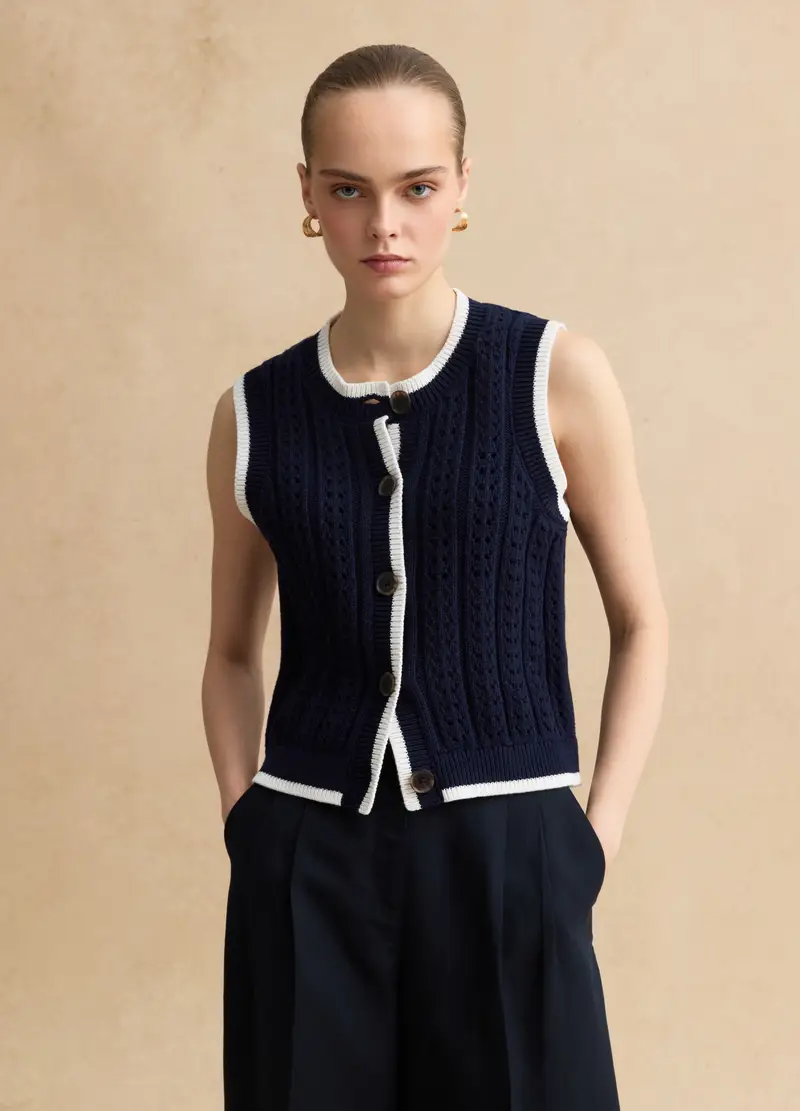 LES COPAINS Gilet Donna Multicolore 4329908 miniatura 2