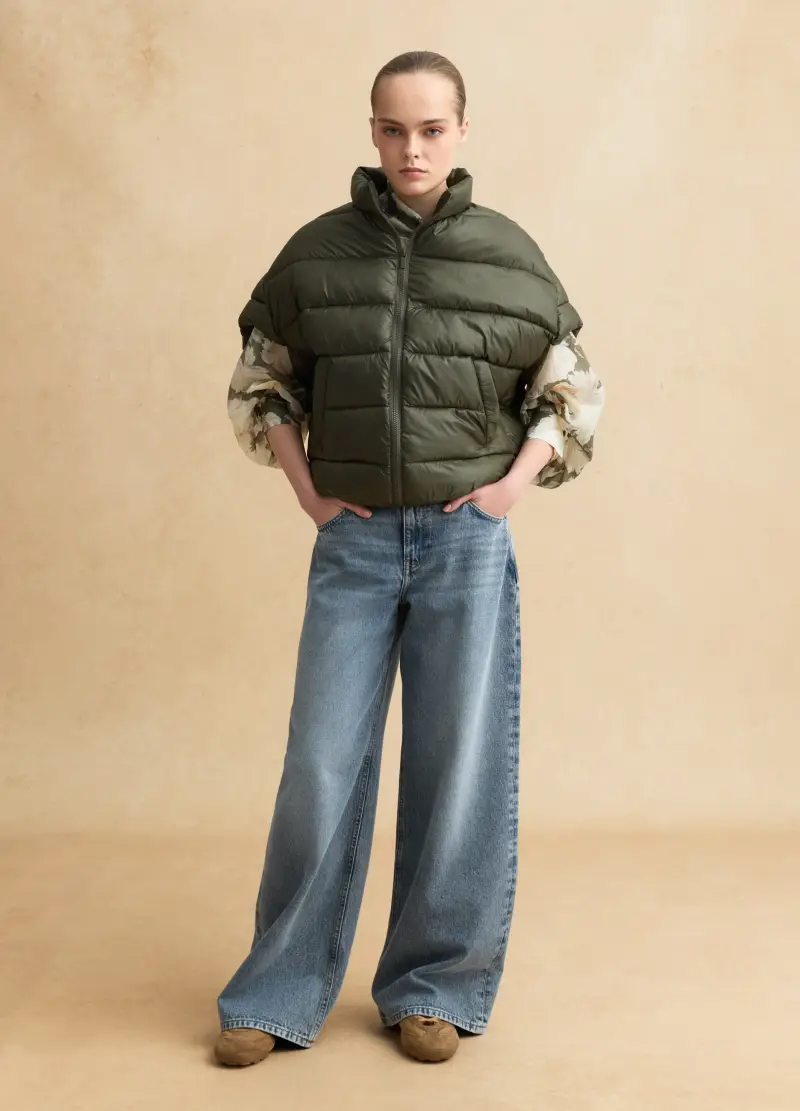 Giubbotto Imbottito Verde Regular Fit, Donna, Verde miniatura 2