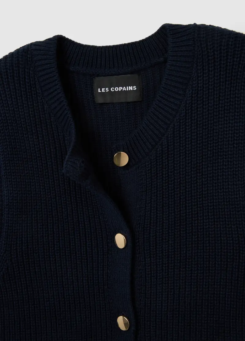 LES COPAINS HOUSEBRAND Gilet Donna Blu 2771913 miniatura 2