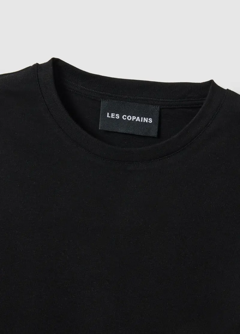 Maglia Girocollo Nera A Maniche Lunghe Regular Fit, Donna, Nero miniatura 2