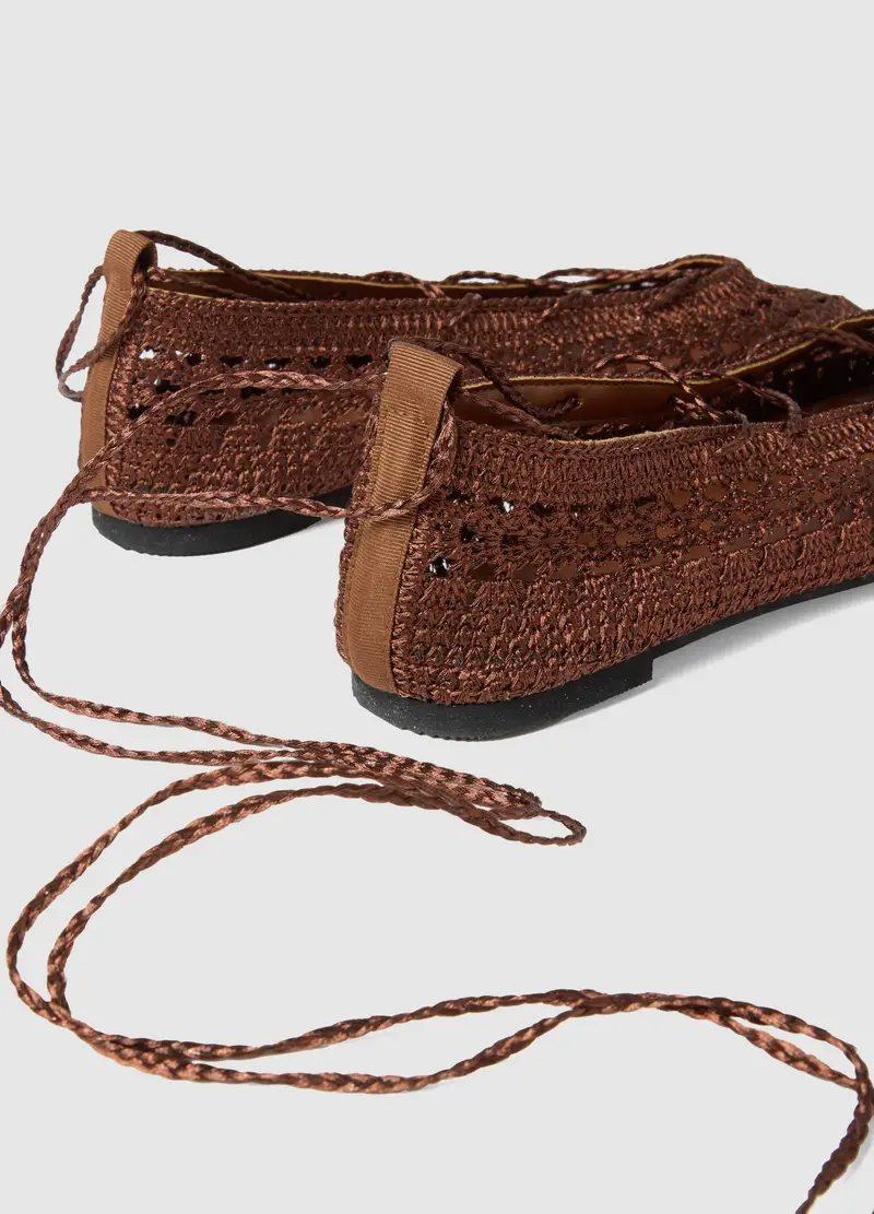 Sandali Marroni Intrecciati, Donna, Marrone miniatura 3