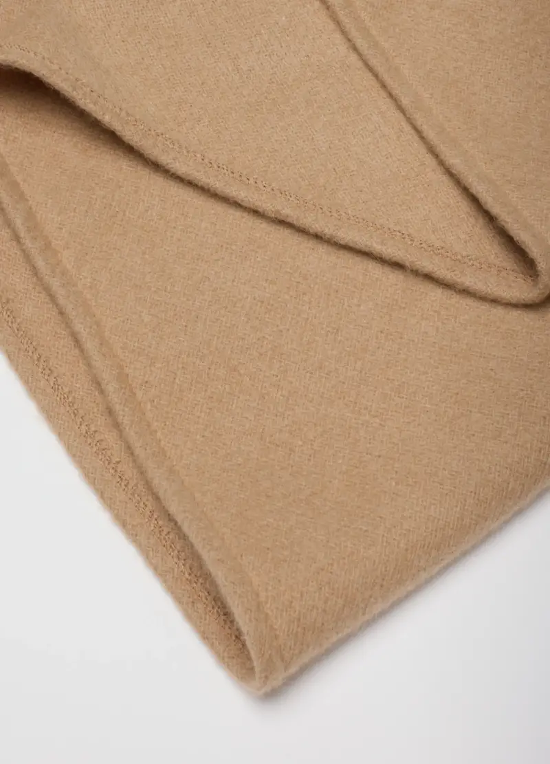 , Sciarpa Beige Con Frange, Donna, Beige miniatura 2