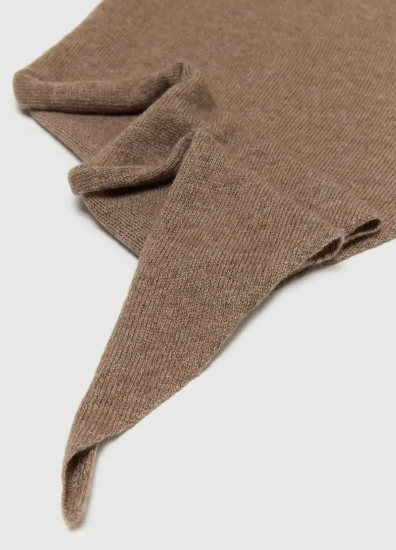 Sciarpa Marrone In Misto Lana E Cashmere, Donna, Marrone miniatura 2