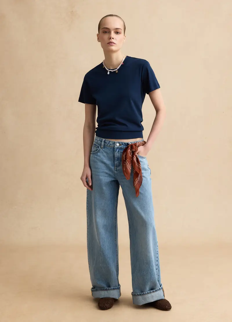 LES COPAINS T-shirt Donna Blu 4330022 miniatura 2