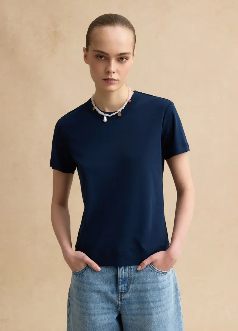 LES COPAINS T-shirt Donna Blu 4330022 miniatura 3