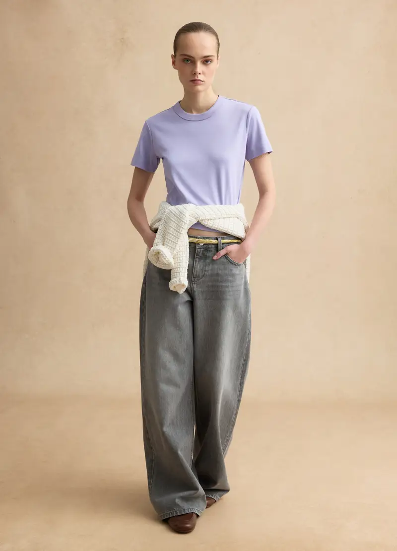 LES COPAINS T-shirt Donna Viola 4330023 miniatura 2