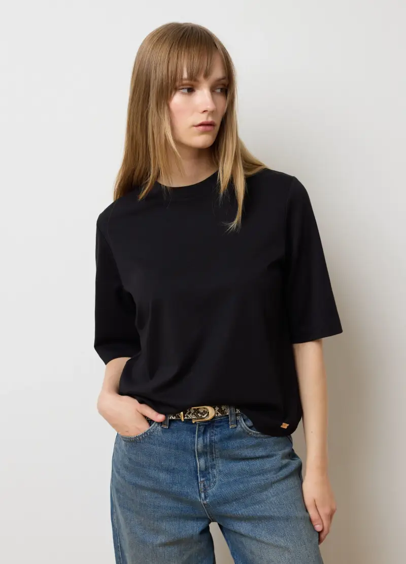 LES COPAINS T-shirt Donna Nero 4122587 miniatura 3