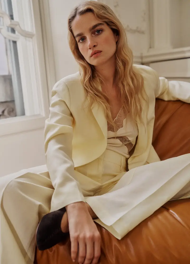 Tank Top In Misto Viscosa Beige Regular Fit Con Dettagli Trasparenti, Donna, Beige