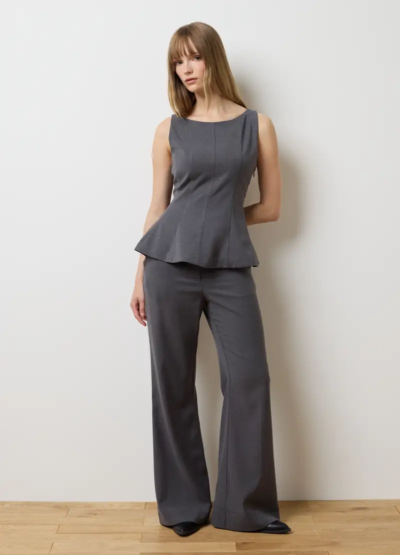 LES COPAINS Top Donna Grigio 3047910 miniatura 2