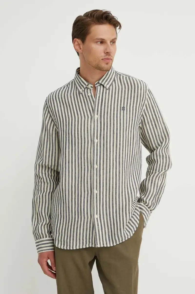 camicia di lino colore beige