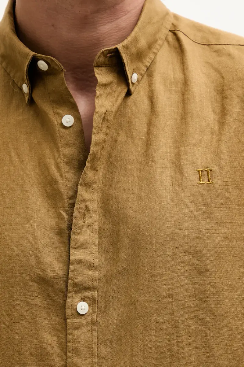 camicia di lino uomo colore verde 1000001 miniatura 5