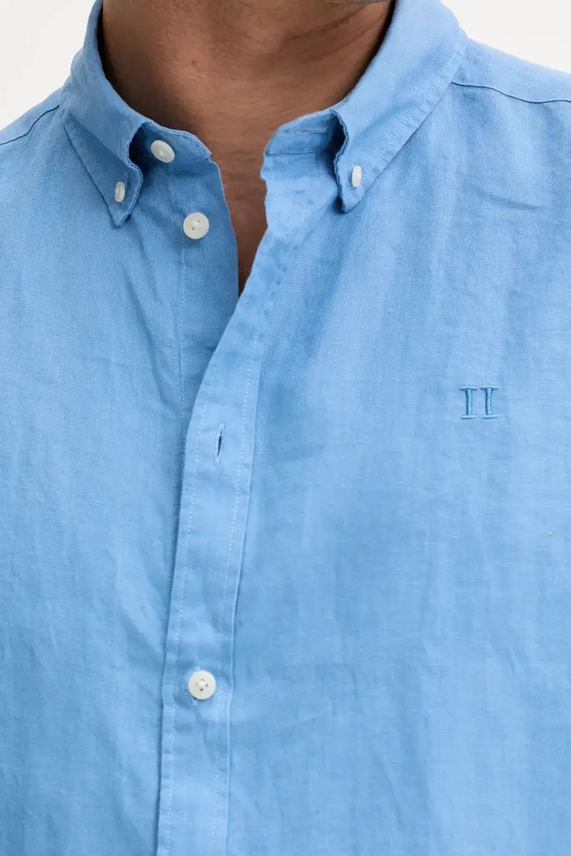 camicia di lino uomo colore violetto 1000001 miniatura 5