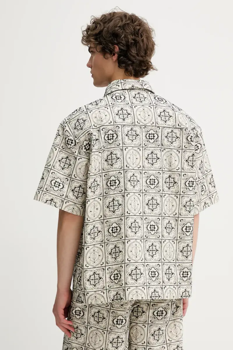 camicia in cotone uomo colore beige 1000111 miniatura 3