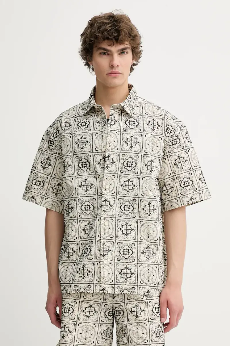 camicia in cotone uomo colore beige 1000111