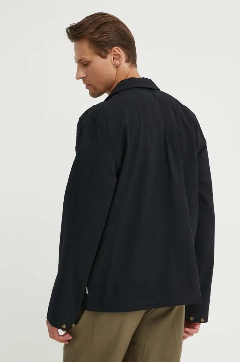 camicia in cotone uomo colore nero LDM640096 miniatura 3