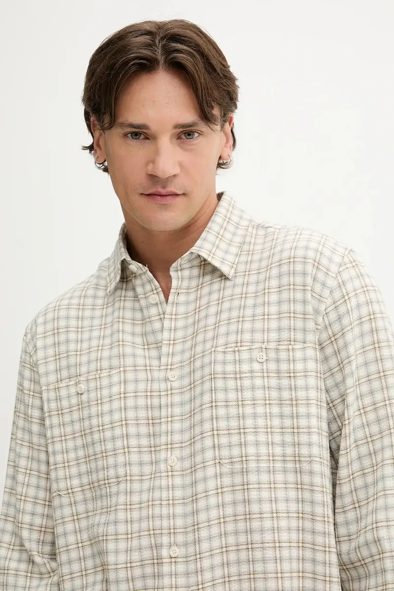 camicia uomo colore beige 1000104 miniatura 4