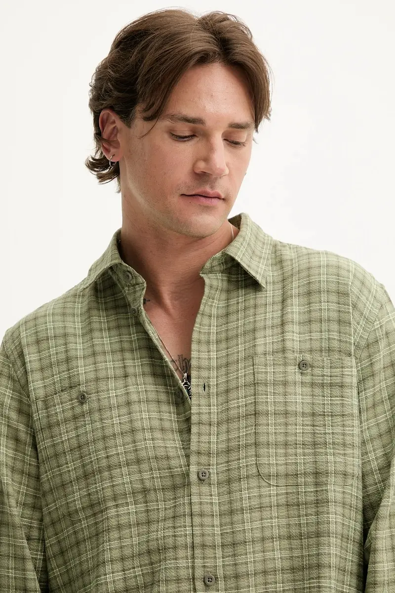 camicia uomo colore verde 1000104 miniatura 4