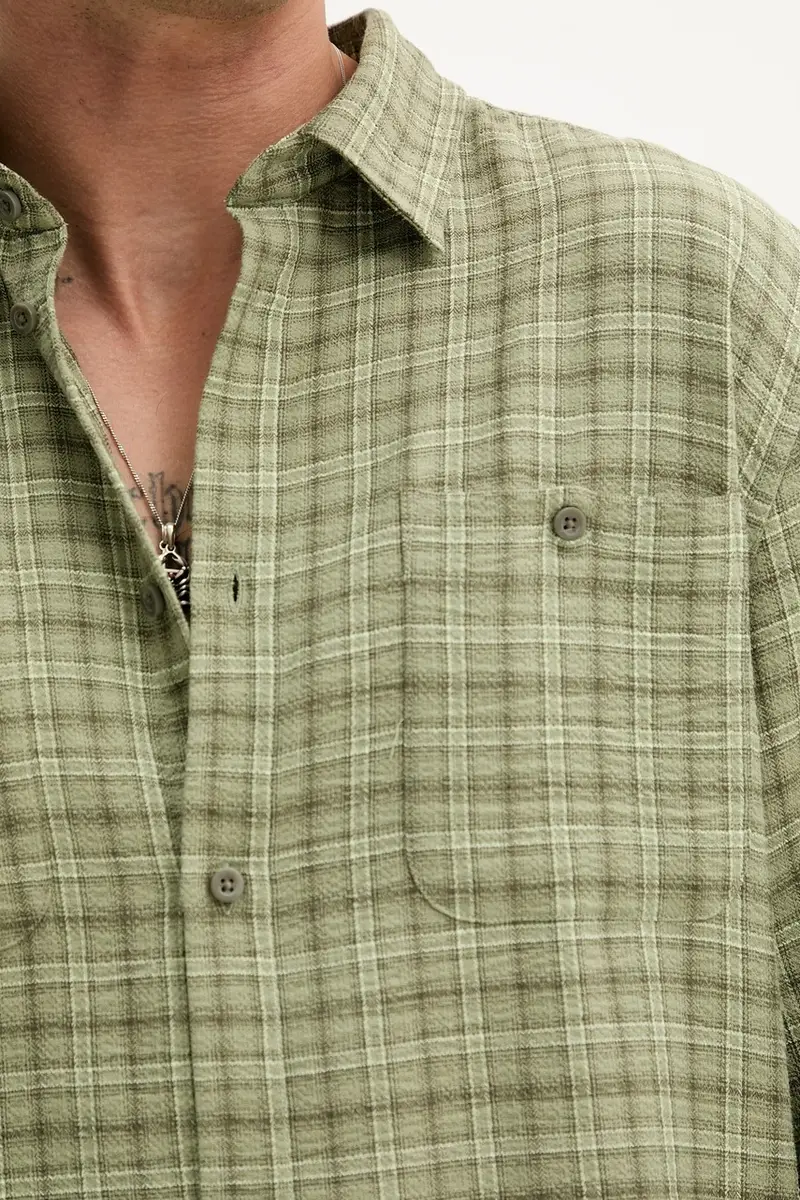 camicia uomo colore verde 1000104 miniatura 5