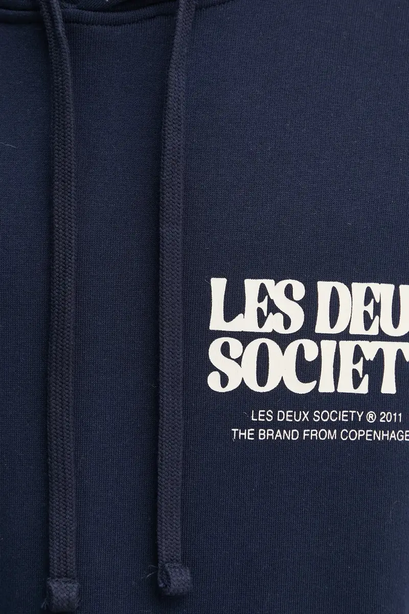 felpa in cotone uomo colore blu navy con cappuccio LDM202049 miniatura 5