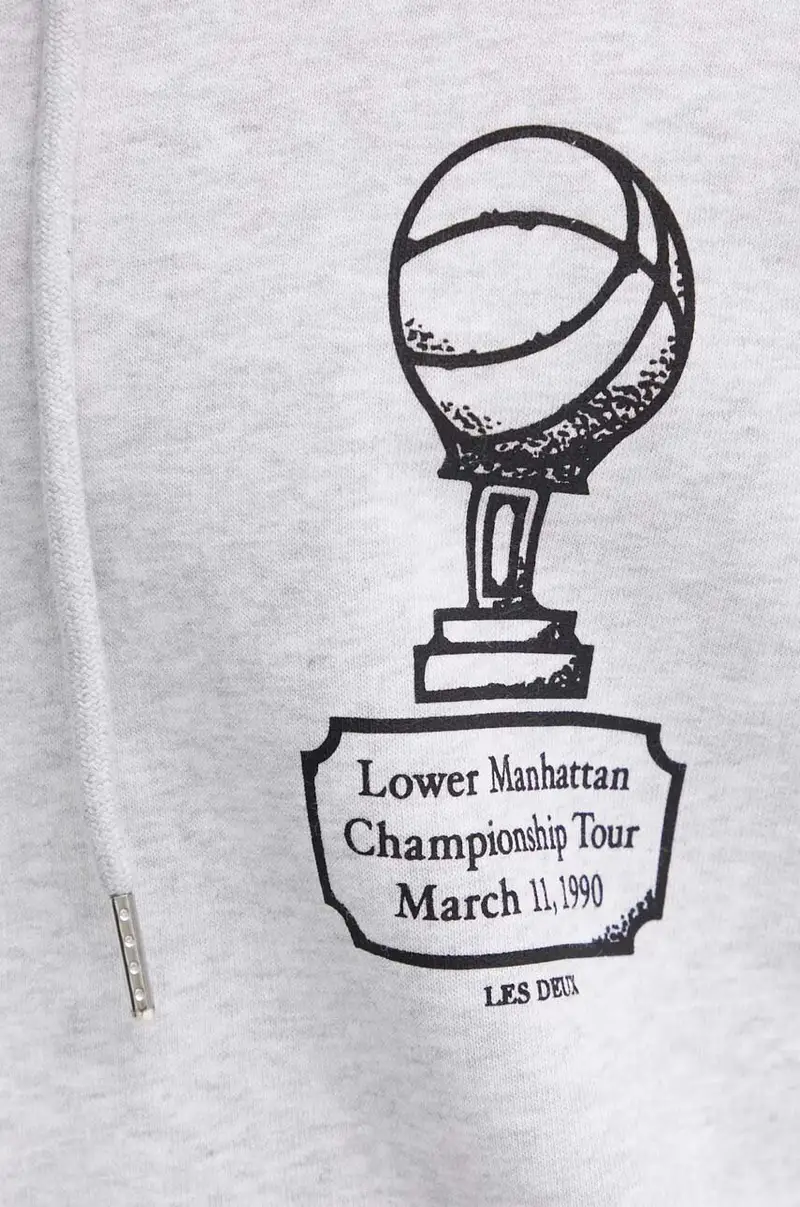 felpa in cotone uomo colore grigio con cappuccio LDM202032 miniatura 5