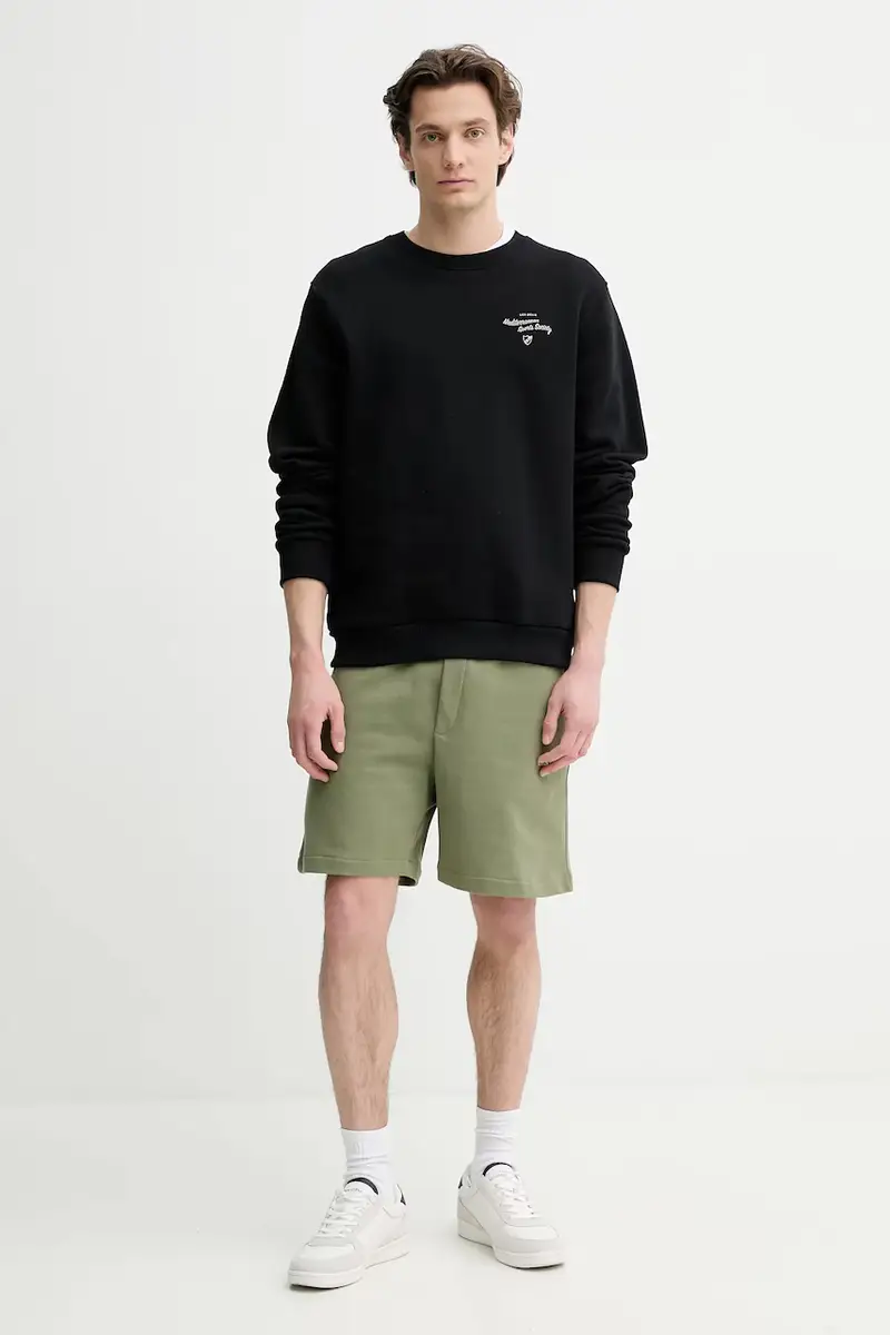 felpa in cotone uomo colore nero LDM200182 miniatura 2