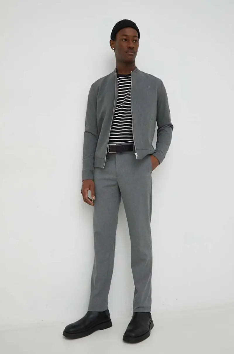 giacca bomber uomo Grigio miniatura 2