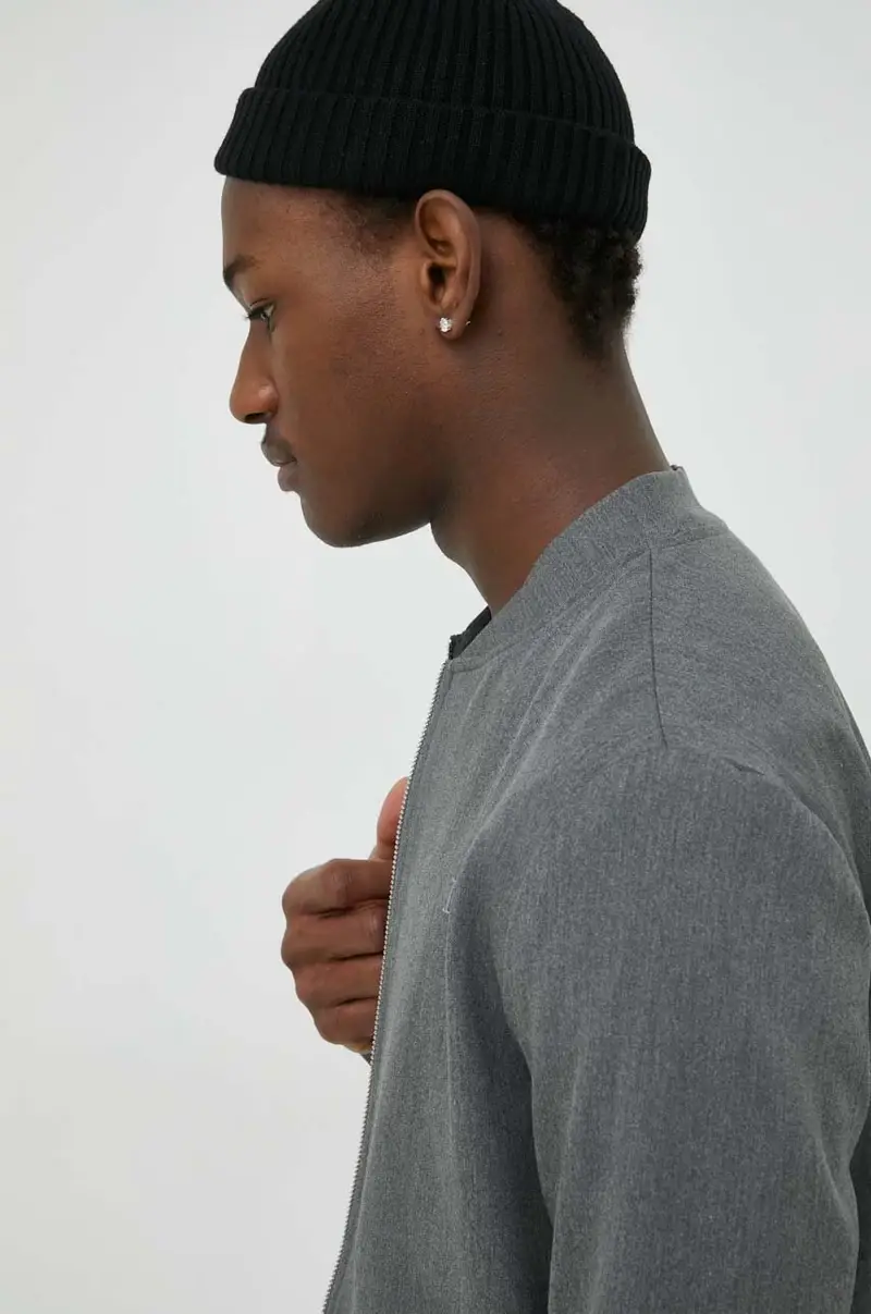 giacca bomber uomo Grigio miniatura 4