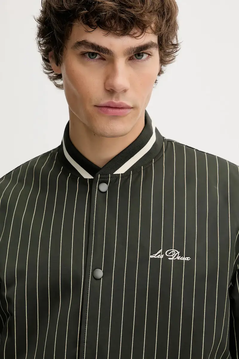 giacca bomber Varsity Verde miniatura 4