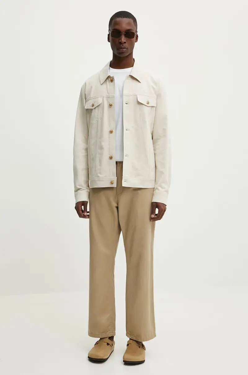 giacca camicia Beige miniatura 2