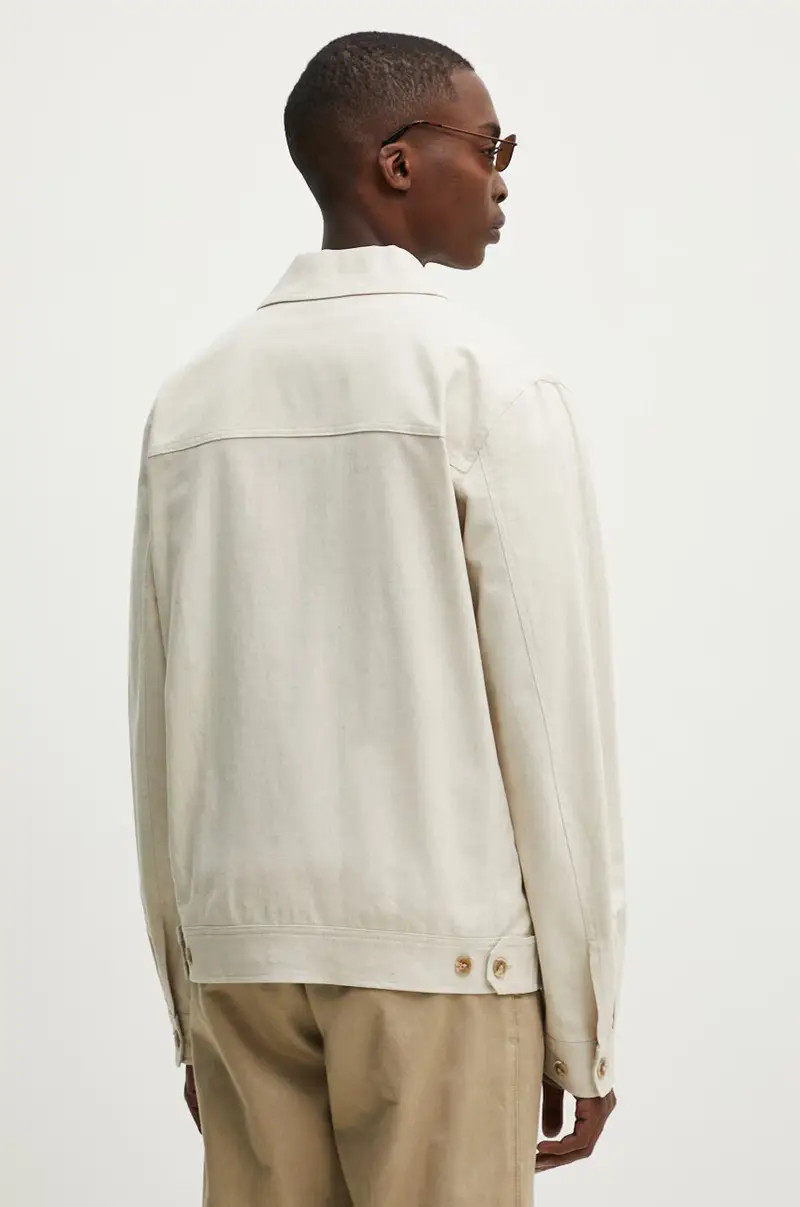 giacca camicia Beige miniatura 3